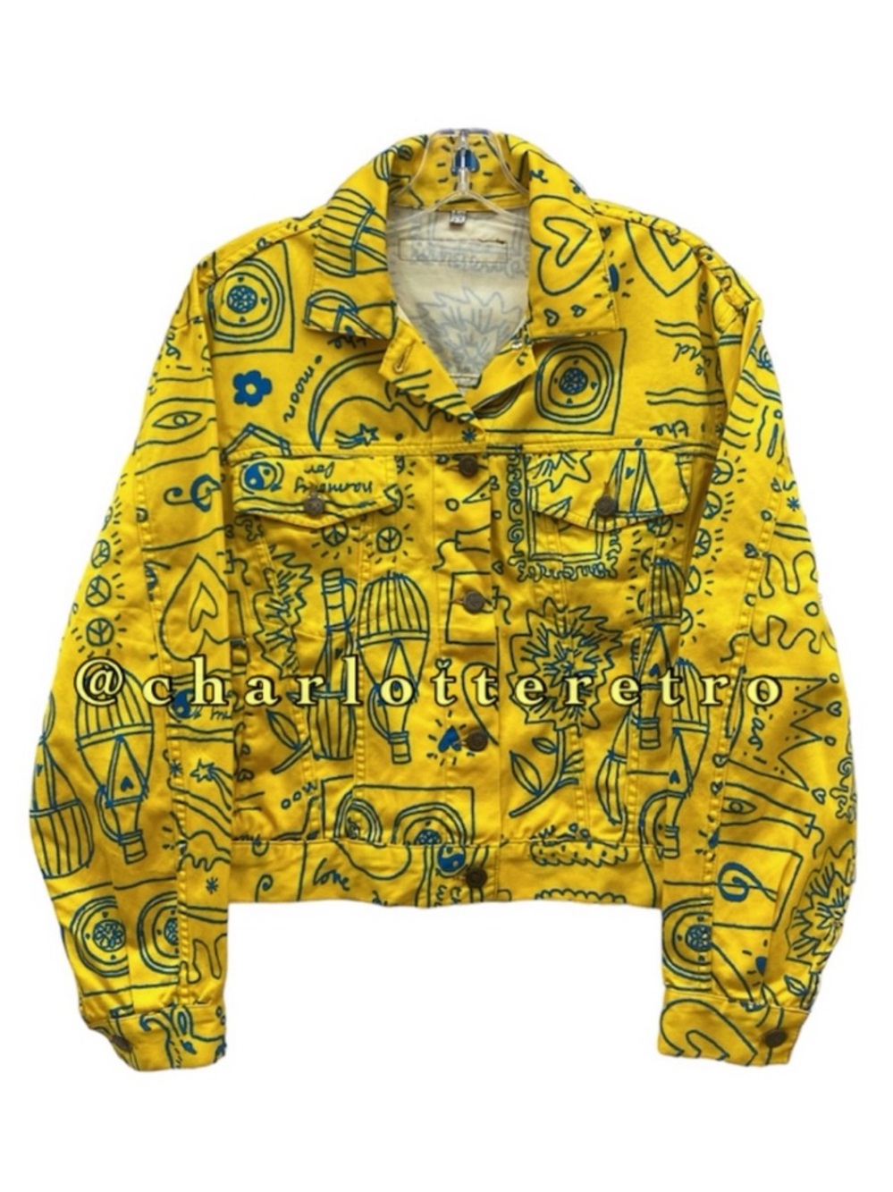 Moschino • Yellow Graffiti Denim Jacket (40)